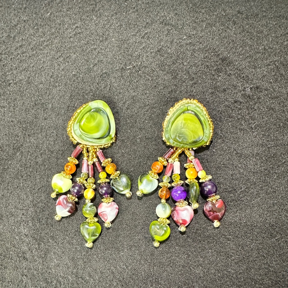 Beaded multicolored earrings